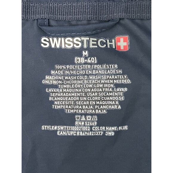 Swiss Tech Windbreaker Jacket Men’s Medium (38-40) Blue Red Pullover Hoodie‎ - Picture 3 of 8